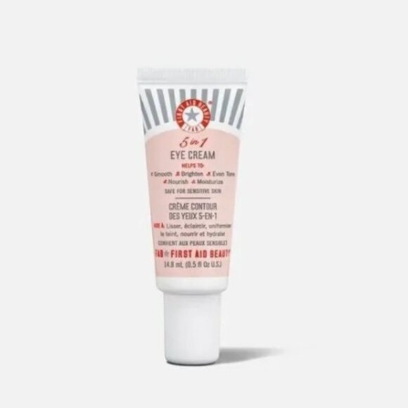 FAB First Aid Beauty 5 in 1 Eye Cream 0.5 oz Smooth Brighten Nourish NIB - Picture 2 of 4